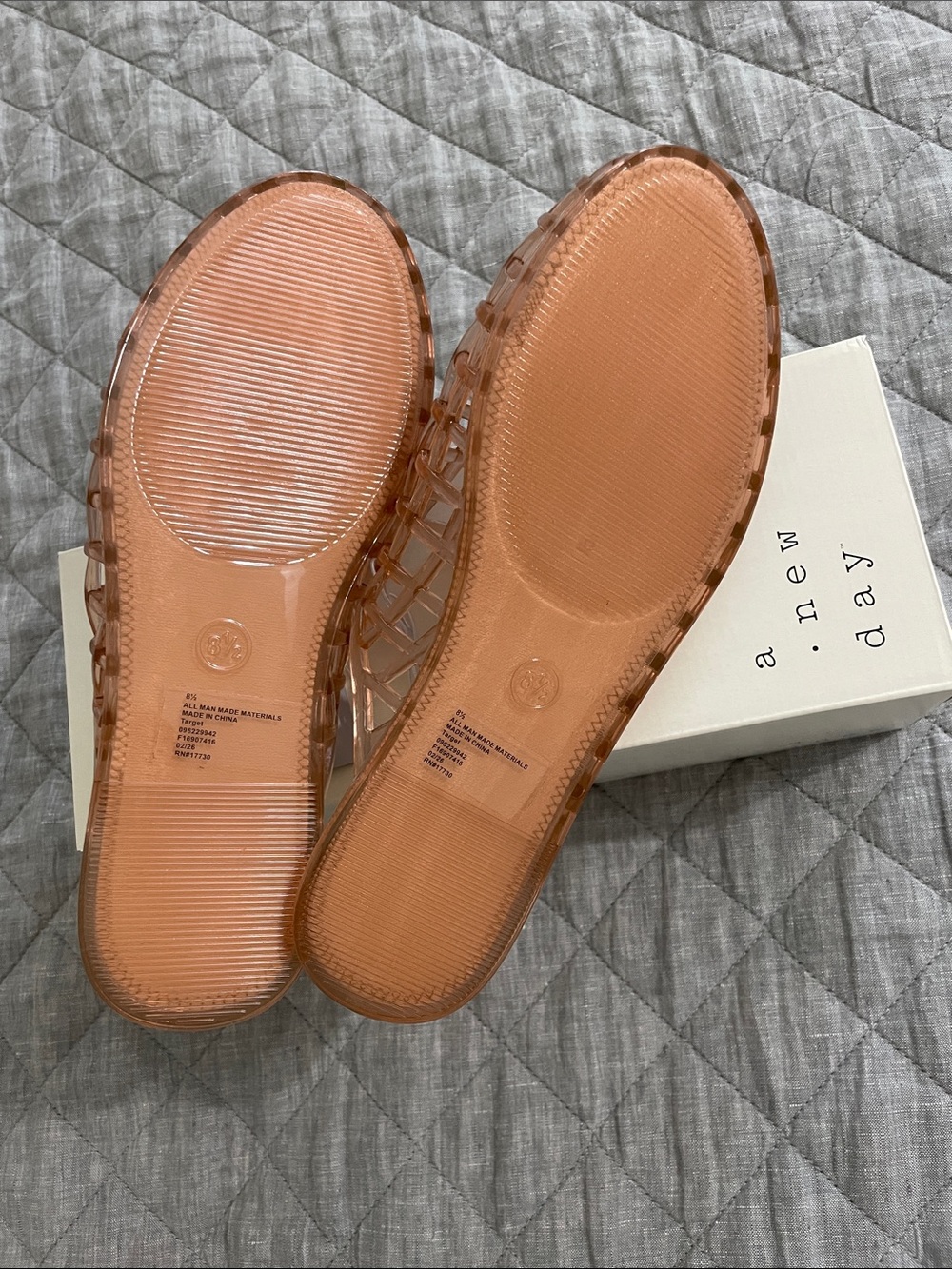a new day Pink Transparent Luciana Flat Jelly Slide Mules - Picture 3 of 3